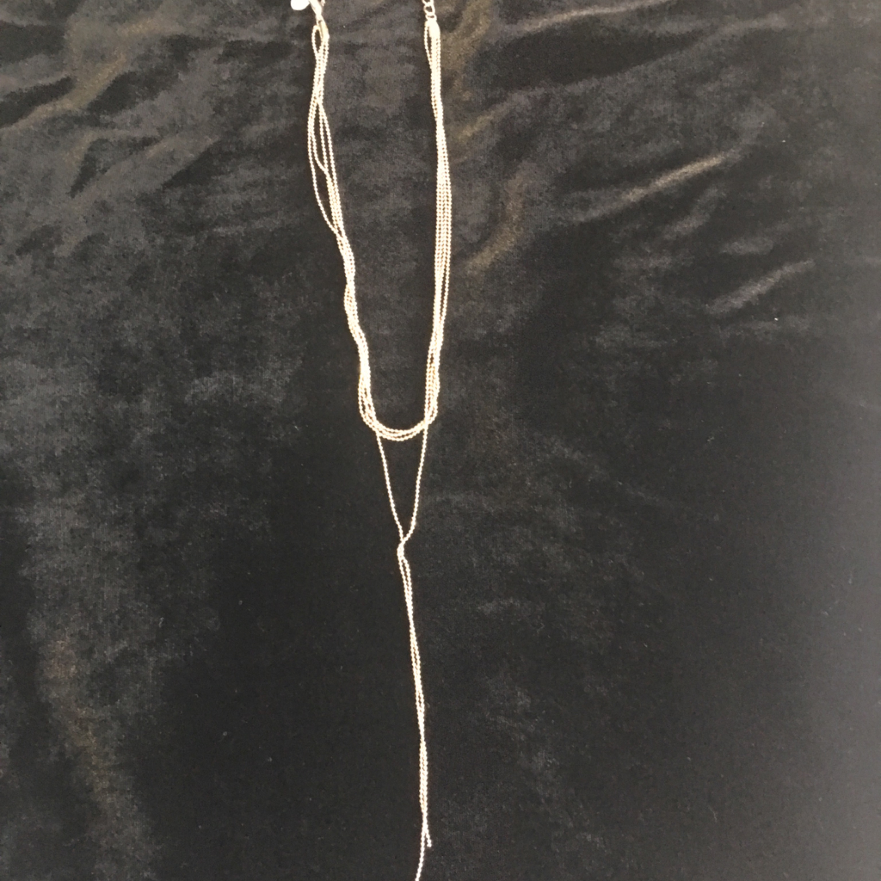 Delicate Light Rose Gold Bead Layered Necklace 18$